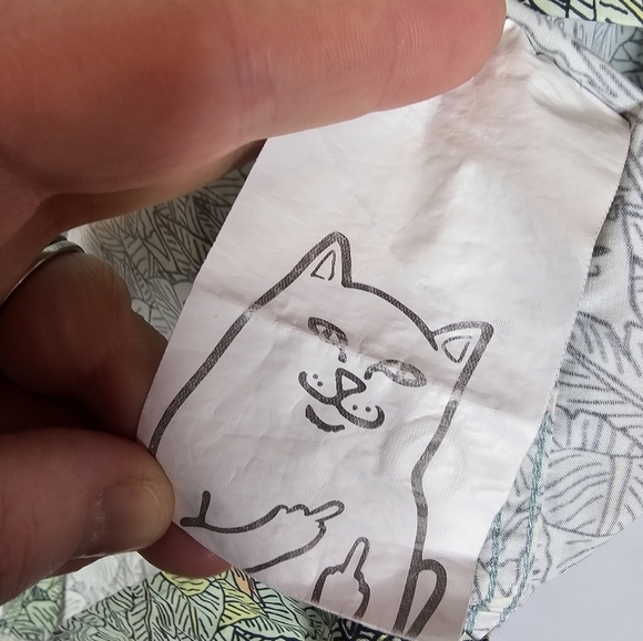 RIPNDIP Nermal Leaf Print Hawaiian Shirt - Picture 6 of 7